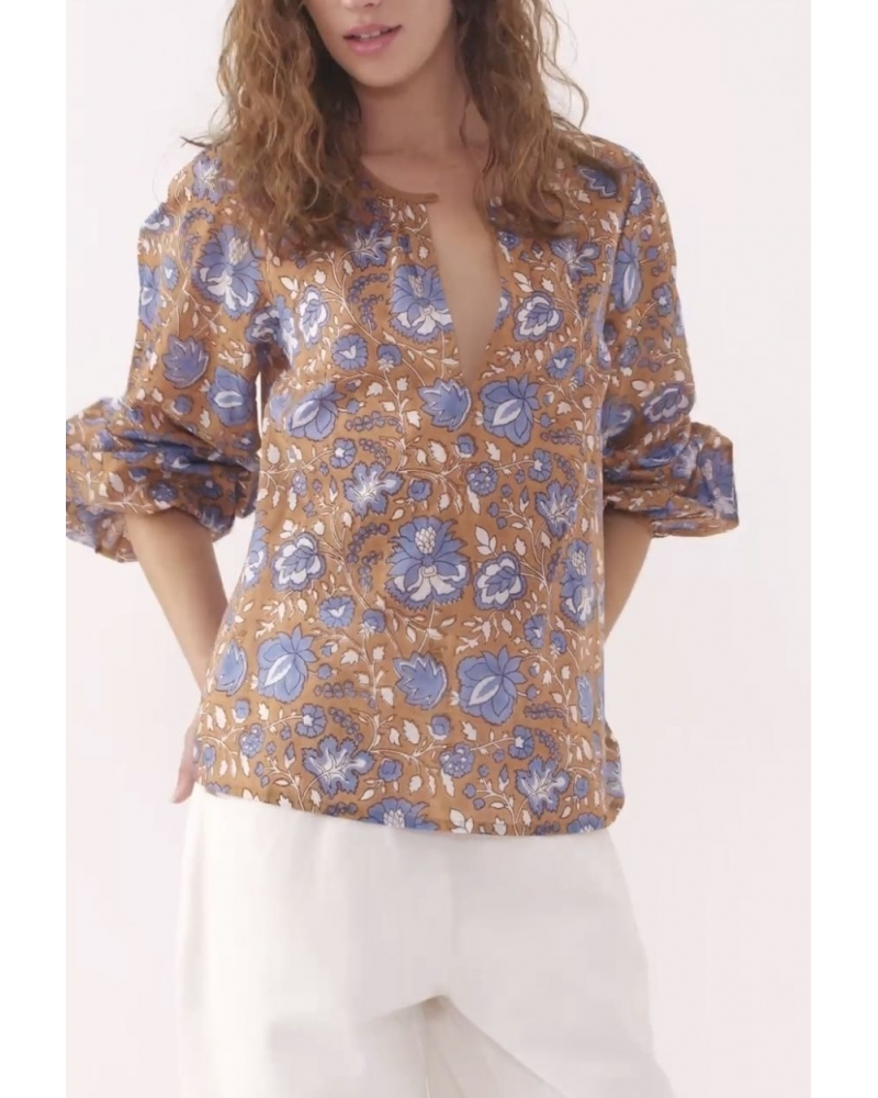 MAUDE BLOUSE Brown ANTIK BATIK - 1