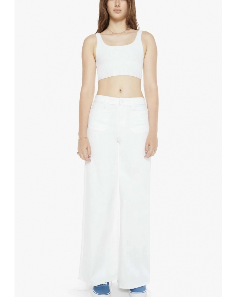 PATCH POCKET White MOTHER DENIM - 1