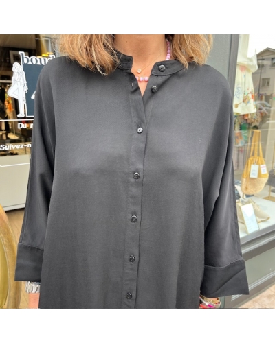 Robe Chemise Lin Viscose Nero DANIELE FIESOLI - 3