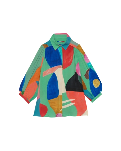 Blouse MOSAICA Verde G.KERO - 1