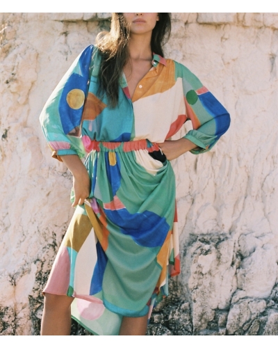 Blouse MOSAICA Verde G.KERO - 2