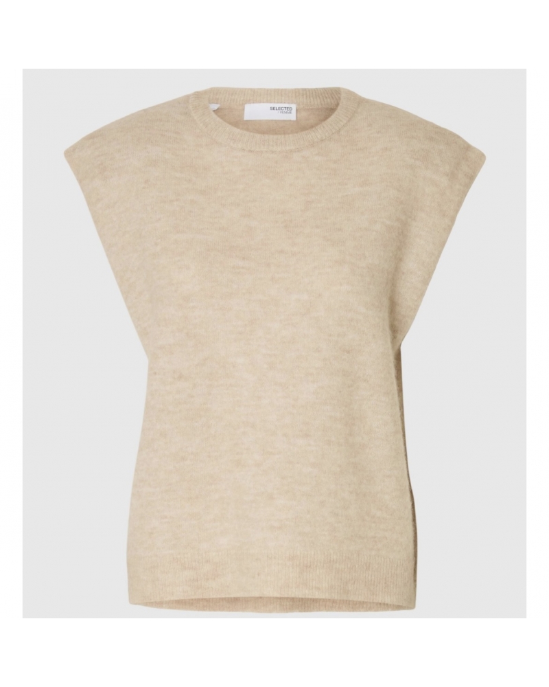 Pull ss manche Beige Selected - 1