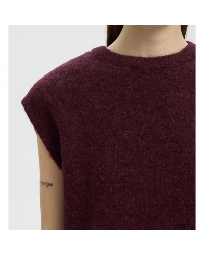 Pull ss manche Burgundy Selected - 2