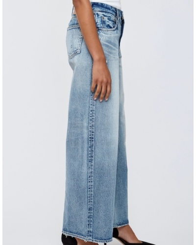 LEWES Super Wide Pants Blue Moussy - 2