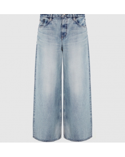 LEWES Super Wide Pants Blue Moussy - 1