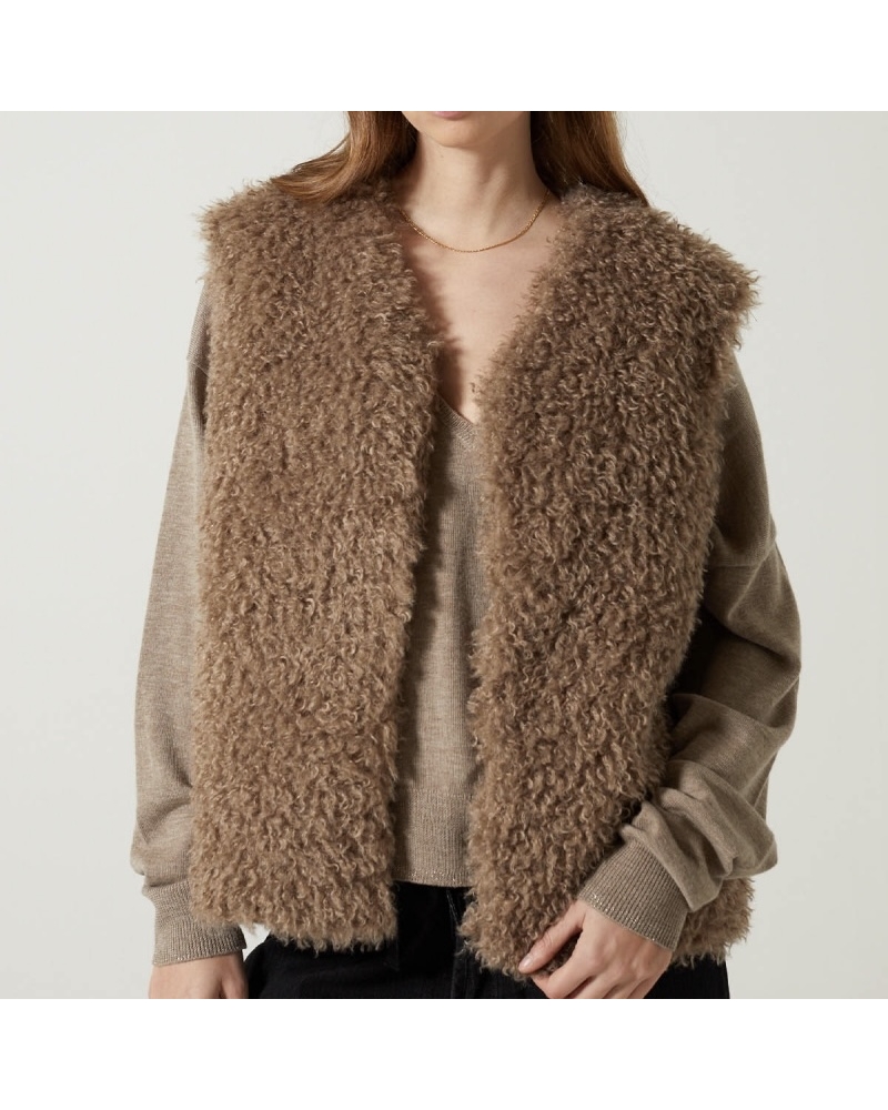 VERA VEST Fake fur Charlie Joe - 1
