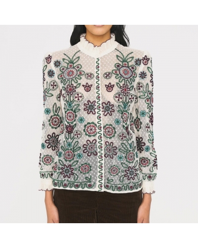 HAGA Blouse Cream Antik Batik - 1