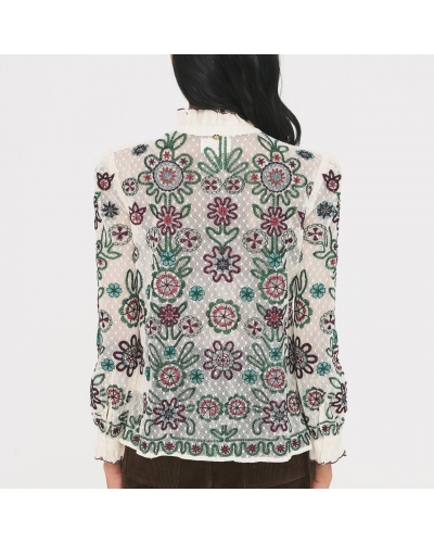 HAGA Blouse Cream Antik Batik - 4