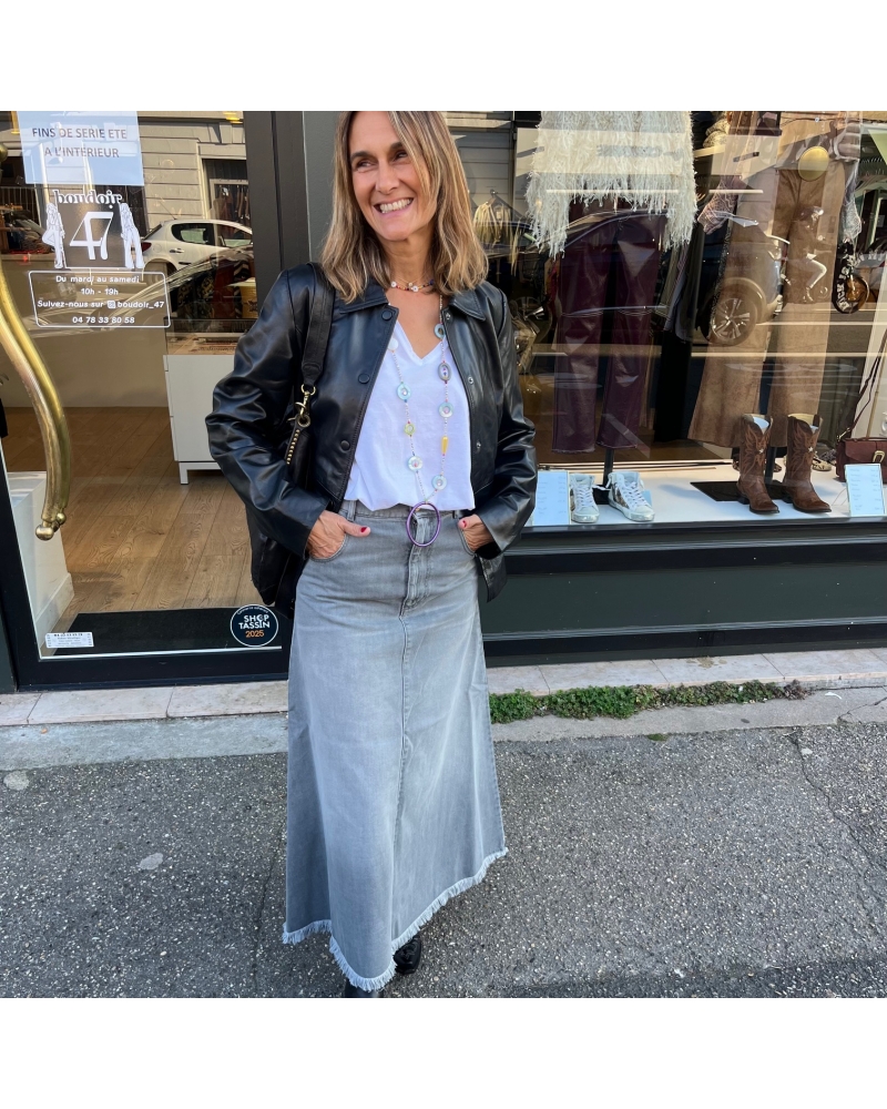 Jupe JACINTHE Gris HAPPY HAUS - 1