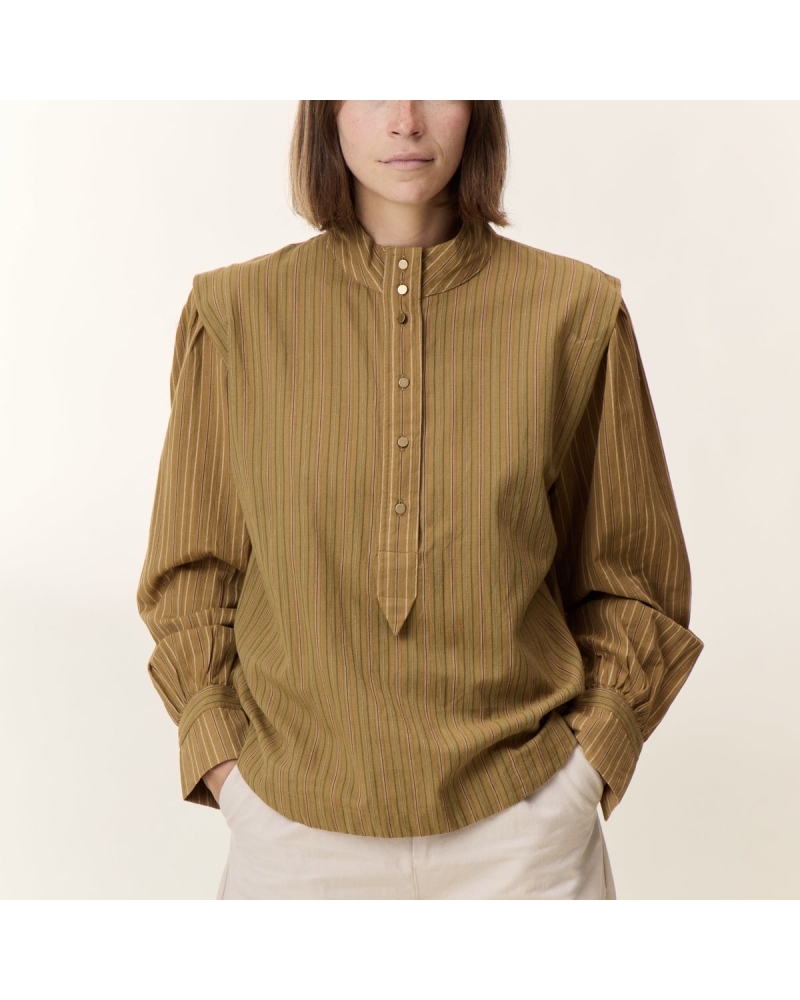 Chemise CRISTO Camel LEON & HARPER - 2