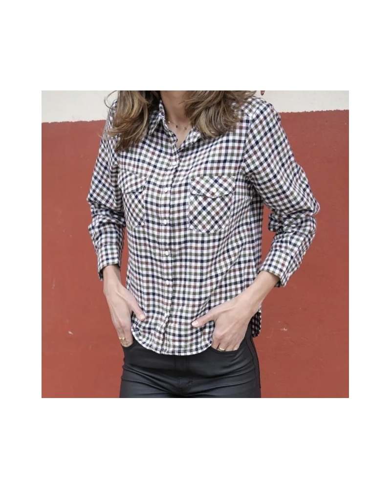 Blouse BRITNEY Vert/Camel Gratitude - 1