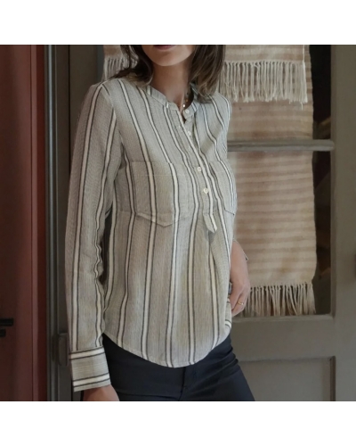 Blouse CAL Gris Ecru Kaki Gratitude - 2