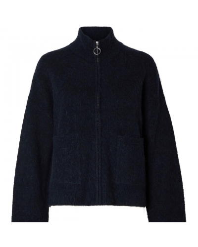 Cardigan zippé Navy Selected - 1