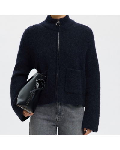 Cardigan zippé Navy Selected - 2