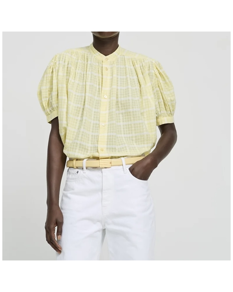 AJMER Yellow Checks Laurence Bras - 1