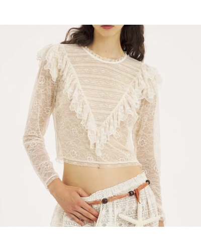 FLOWI CROP TEE Cream Antik Batik - 1