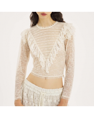 FLOWI CROP TEE Cream Antik Batik - 2