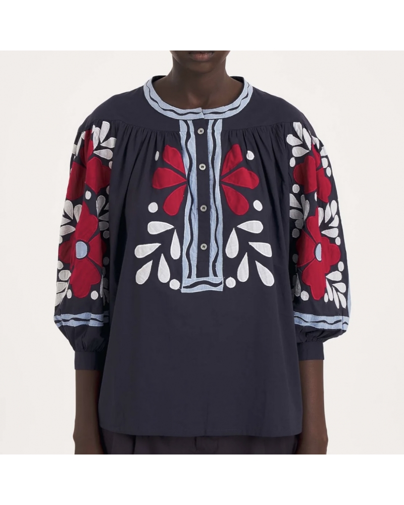 OXO Blouse navy Antik Batik - 1