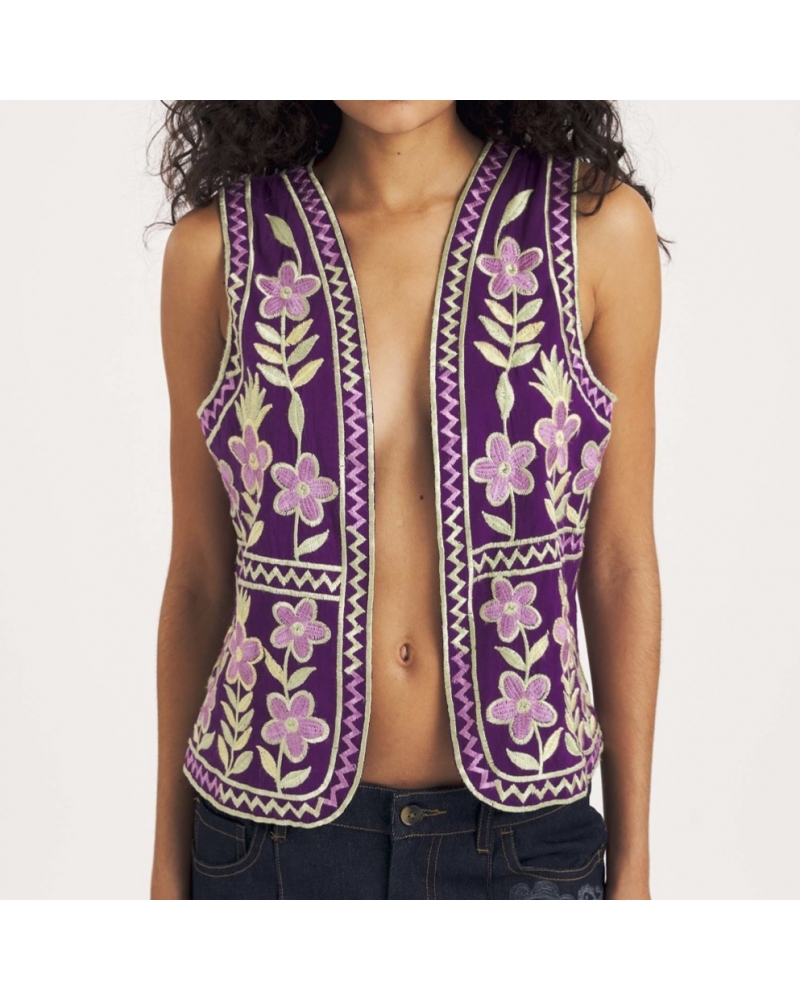 Gilet CARIOCA Purple Antik Batik - 1